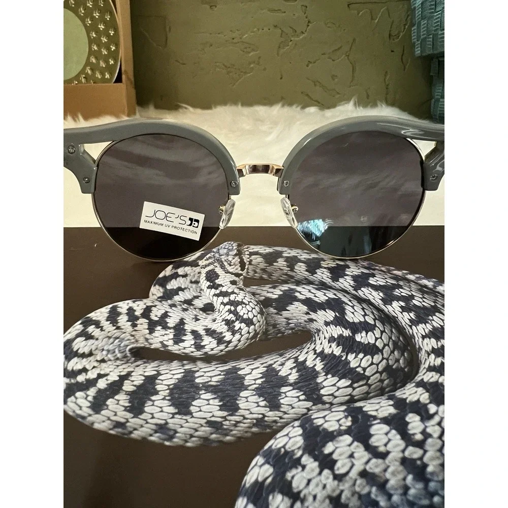 2 Pair Joes Jeans Round Sunglasses UV Protection‎ Satin Blush Gunmetal Grey NWT